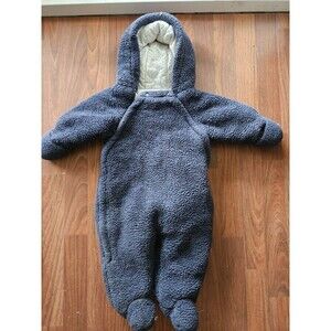 Bout'Chou 9m Baby Bunting Winter Snow Warm Blue Hooded